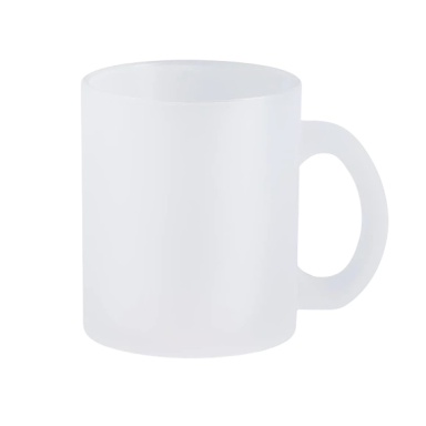 Weißer Kaffeebecher mit Henkel, leer und ohne Dekoration.