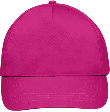 Rosa Baseballkappe mit flachem Schirm und ohne sichtbare Designs.