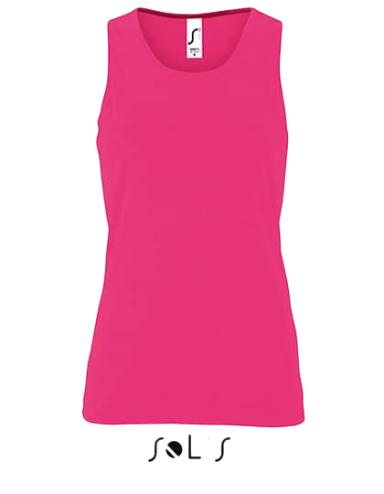 Pink ärmelloses Oberteil von SOLS mit rundem Halsausschnitt.