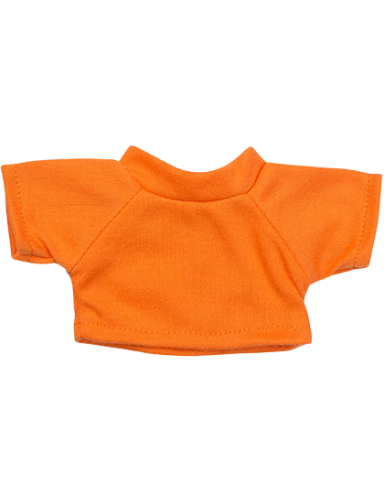 Oranges T-Shirt für kleine Hunde mit kurzen Ärmeln.