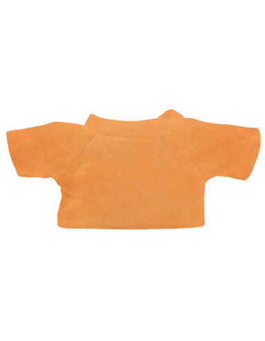 Oranges T-Shirt für Kinder, kurzärmlig und aus weichem Material.