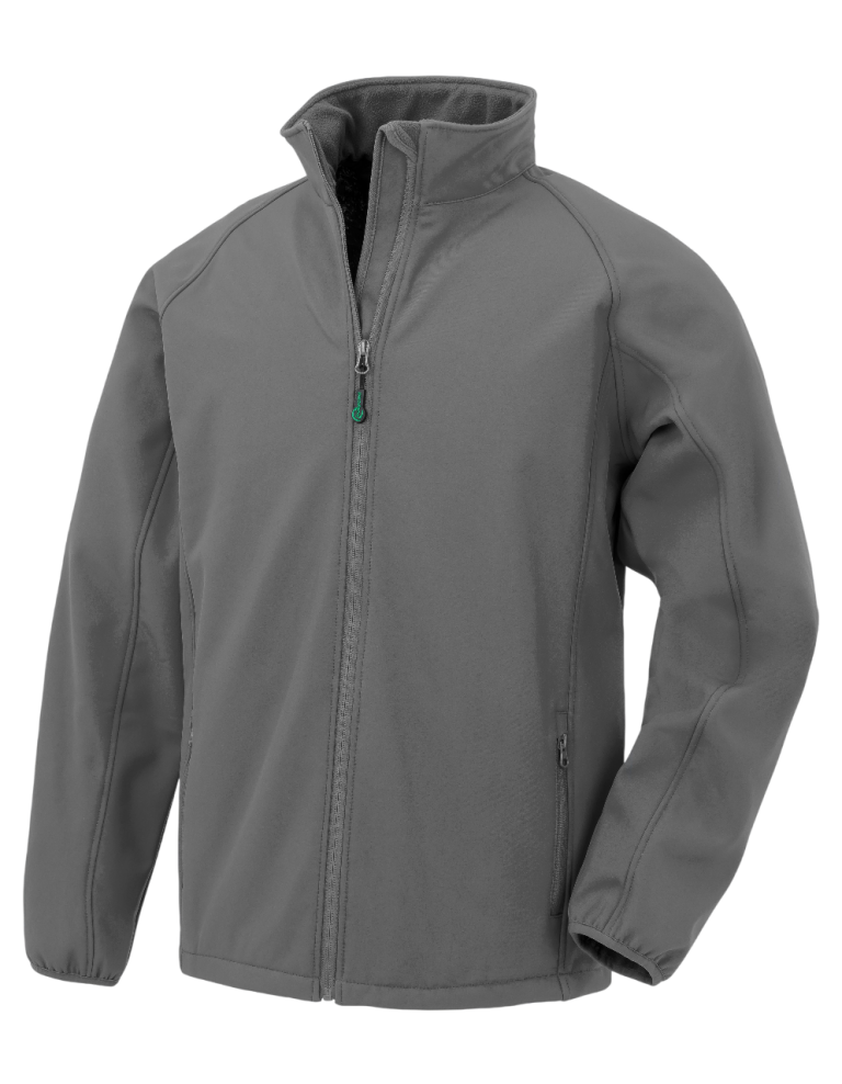 Grey Graue Jacke mit Stehkragen und durchgehendem Reißverschluss.