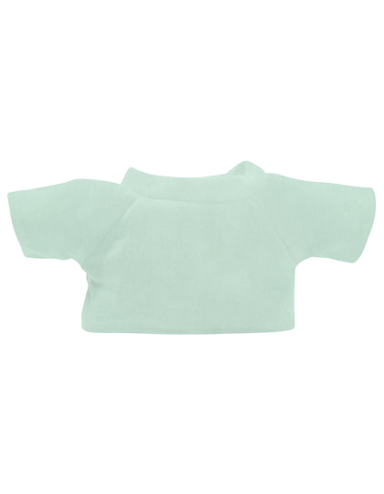Mintgrünes, kurzärmeliges Babyshirt ohne Aufdruck.